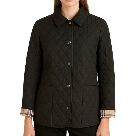 Burberry Brit Quilted Check Coat Jacket - Picture 1 of 14